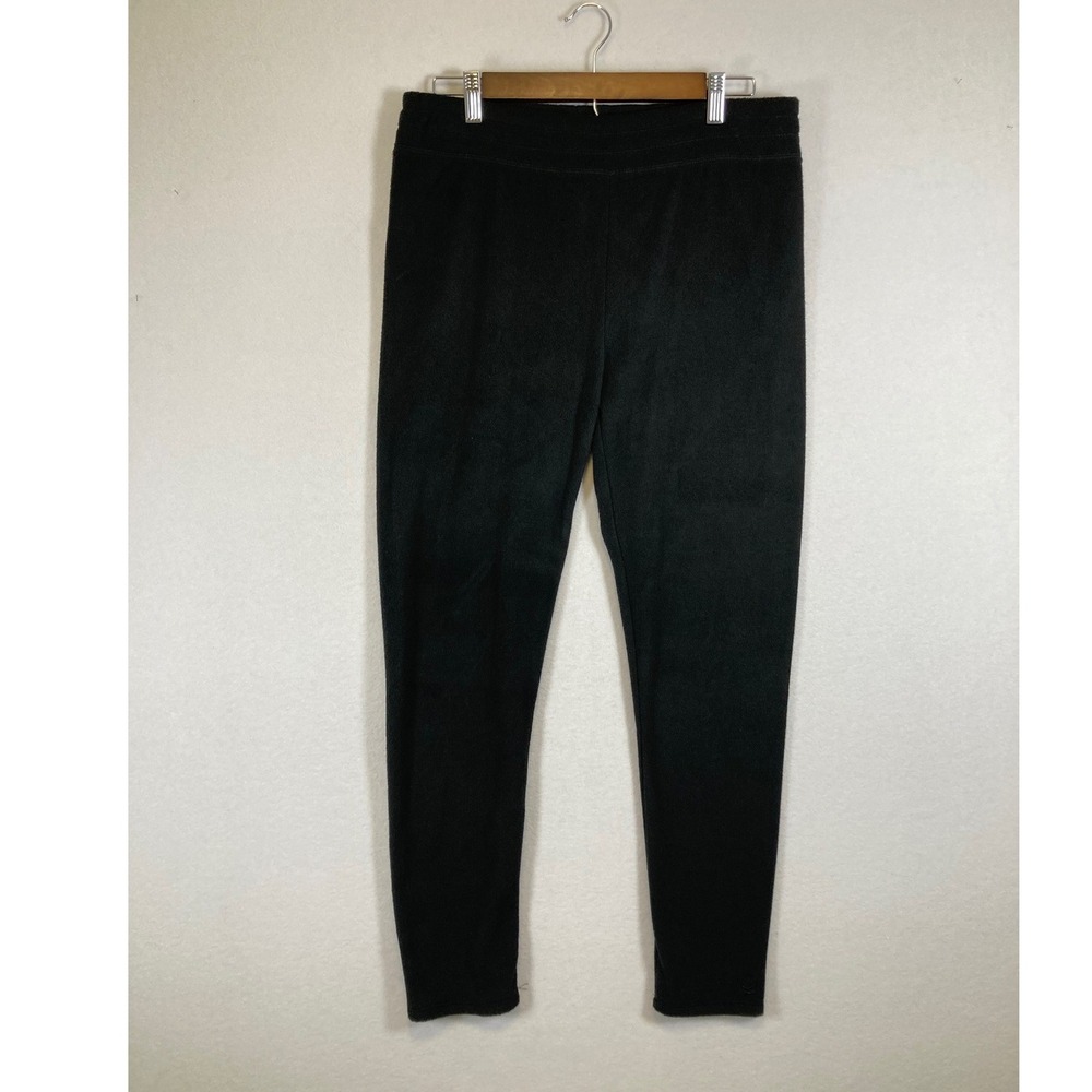 Cozy Cuddl‎ Duds Women Large Black Fleece Lined Stretch Warm Base Layer Leggings